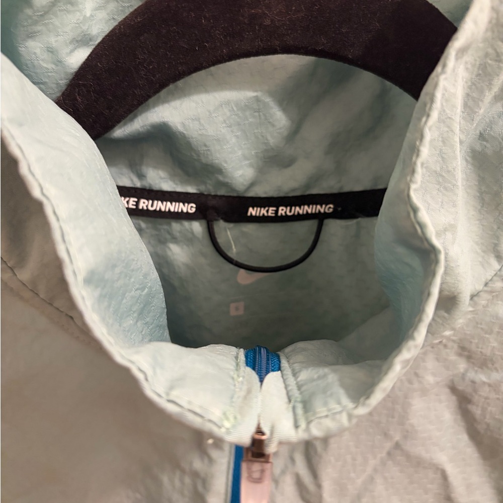 Nike Light Teal Running Pullover Jacket with Blue… - image 2